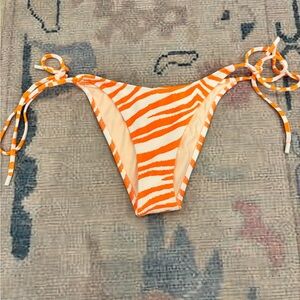 TRANGL Zebra Print Bikini Bottoms XS